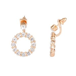 Gold jewelry post earrings